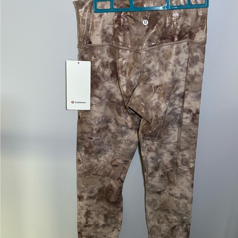 Lululemon Align Pant Shiny ✨ Size 8 | 25” | Brown & Cream | NWT